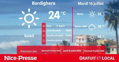 Météo à Bordighera (Italie) : quel temps et quelles températures le mardi 16 juillet ?